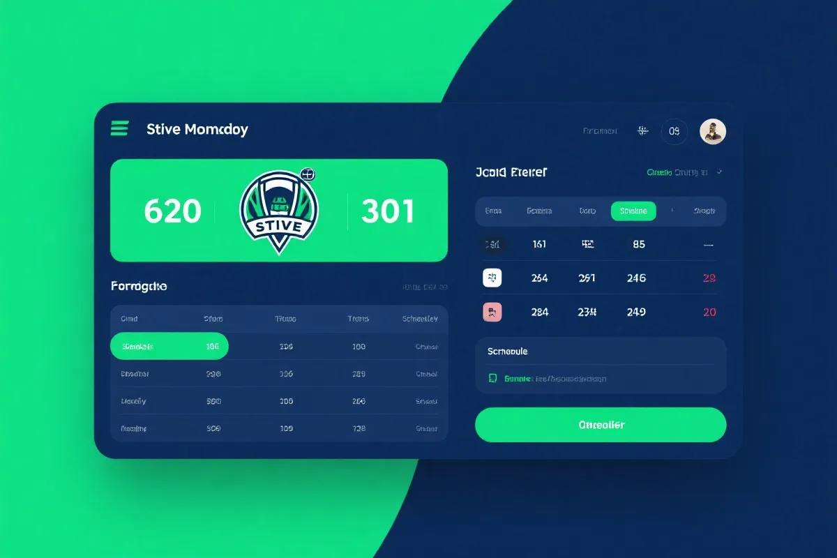 比分直播与赛事赛程界面示意